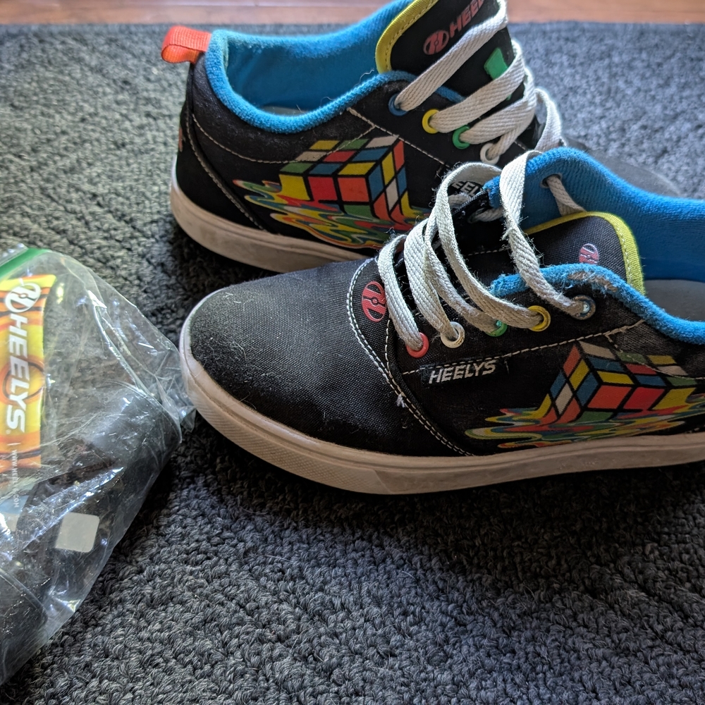 Heelys Kids Black Shoes with Colorful Design